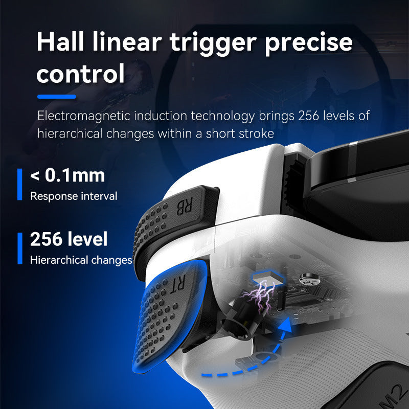 Game Controller with Hall Triggers and Macro Programming